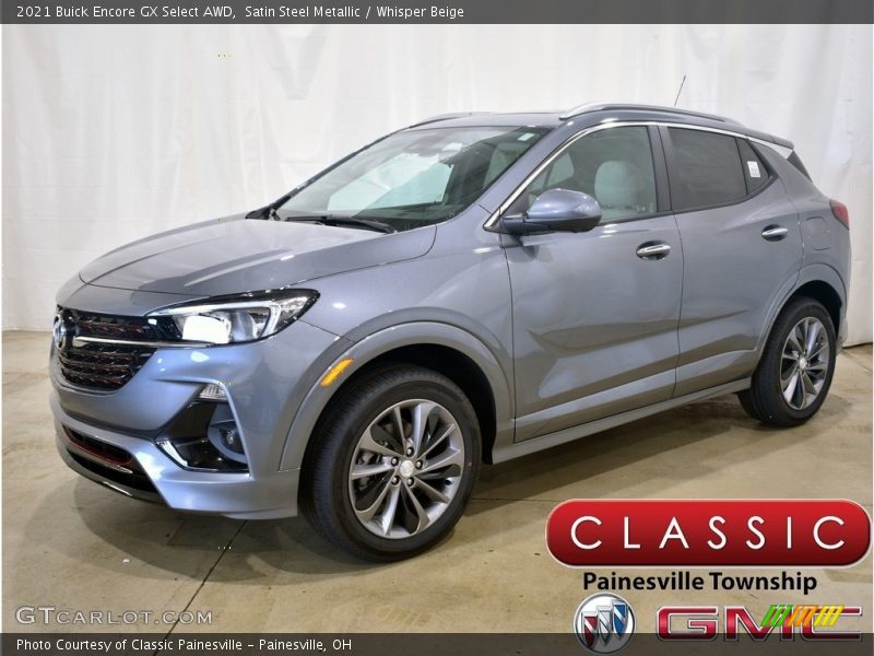 Satin Steel Metallic / Whisper Beige 2021 Buick Encore GX Select AWD