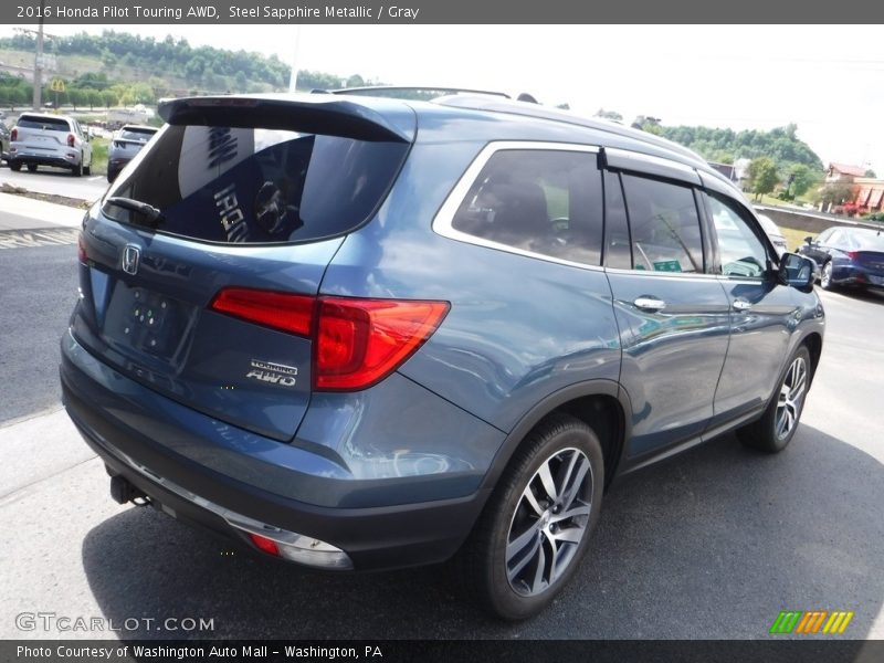 Steel Sapphire Metallic / Gray 2016 Honda Pilot Touring AWD