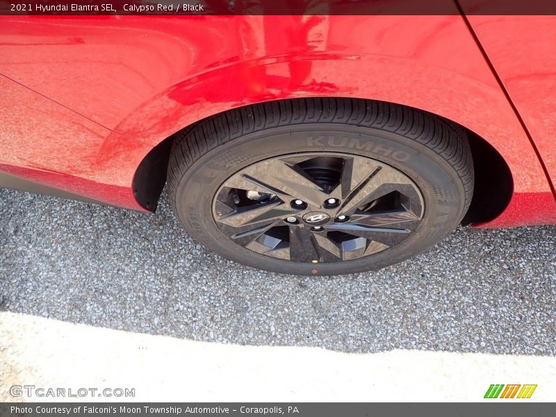 Calypso Red / Black 2021 Hyundai Elantra SEL