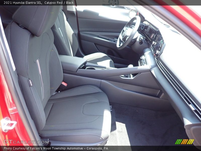 Calypso Red / Black 2021 Hyundai Elantra SEL