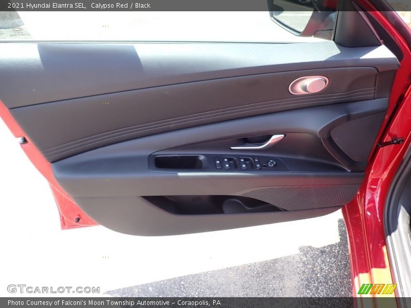 Calypso Red / Black 2021 Hyundai Elantra SEL