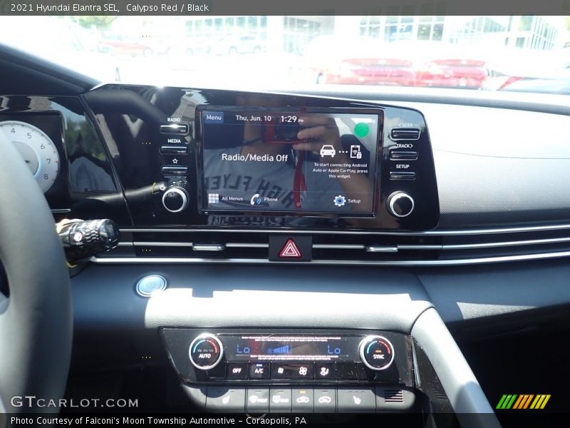 Calypso Red / Black 2021 Hyundai Elantra SEL