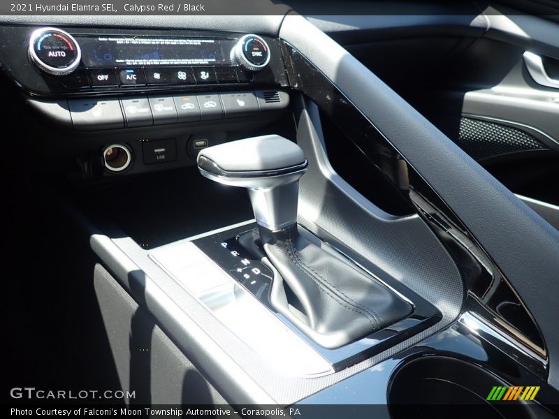 Calypso Red / Black 2021 Hyundai Elantra SEL