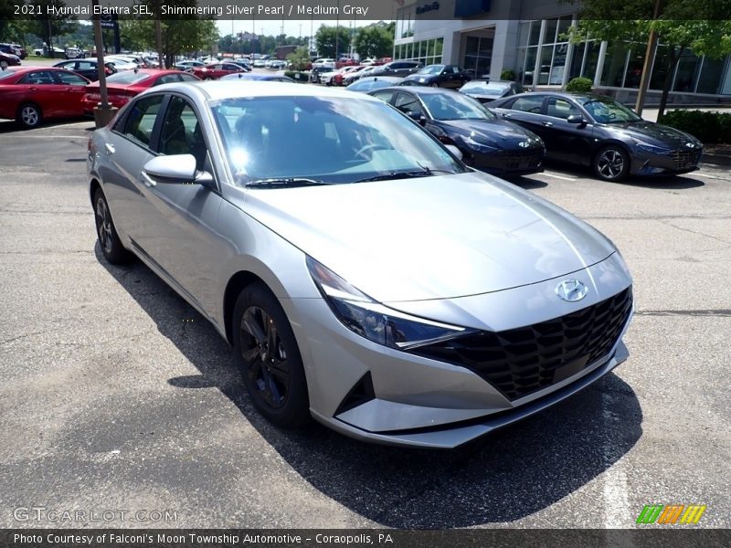 Shimmering Silver Pearl / Medium Gray 2021 Hyundai Elantra SEL
