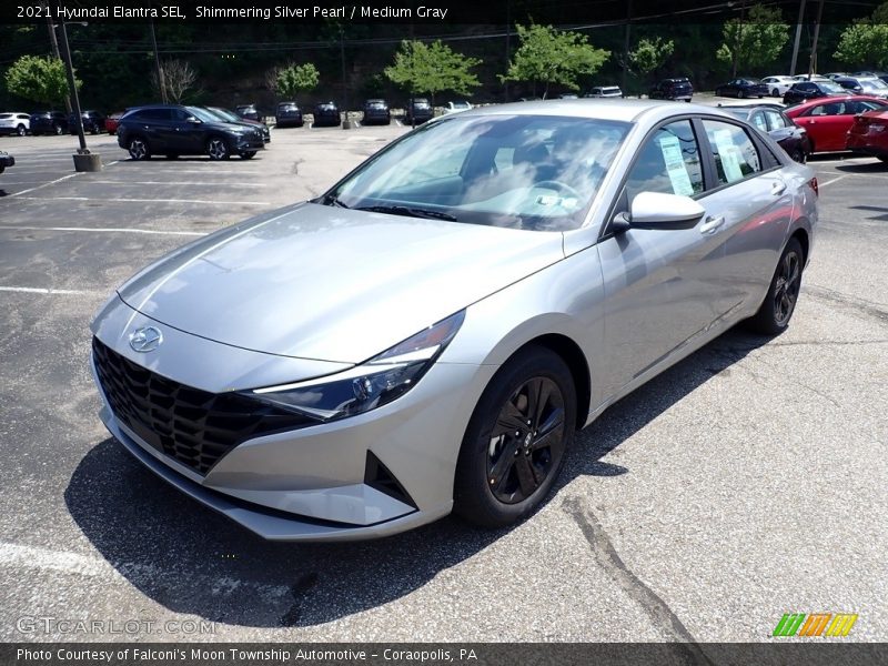 Shimmering Silver Pearl / Medium Gray 2021 Hyundai Elantra SEL