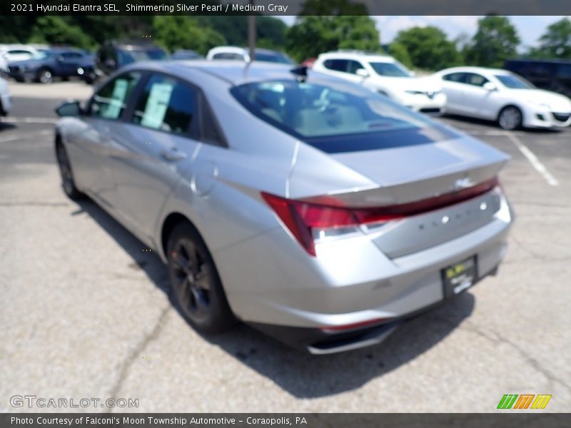 Shimmering Silver Pearl / Medium Gray 2021 Hyundai Elantra SEL