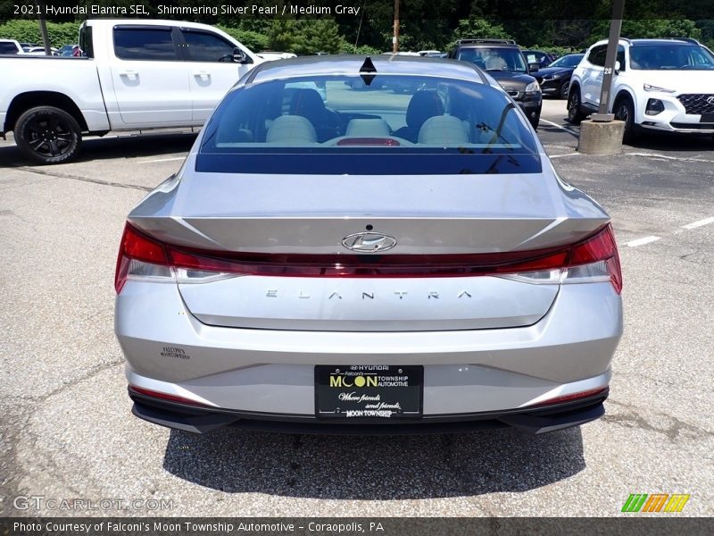 Shimmering Silver Pearl / Medium Gray 2021 Hyundai Elantra SEL
