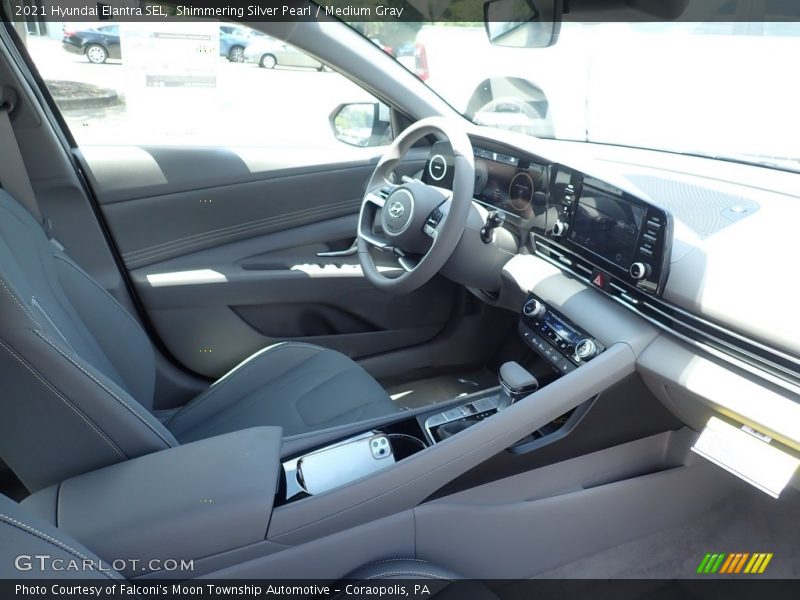 Shimmering Silver Pearl / Medium Gray 2021 Hyundai Elantra SEL