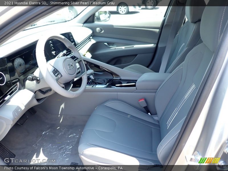 Shimmering Silver Pearl / Medium Gray 2021 Hyundai Elantra SEL