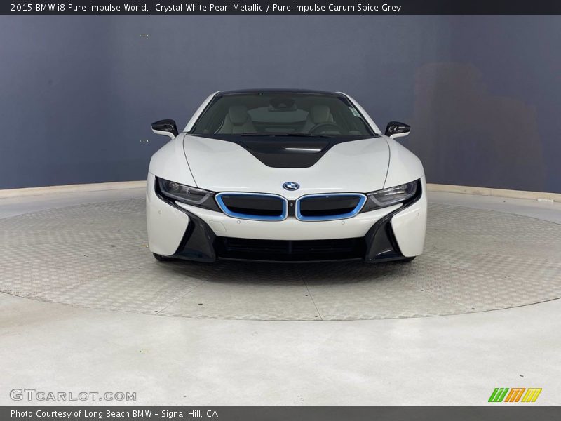Crystal White Pearl Metallic / Pure Impulse Carum Spice Grey 2015 BMW i8 Pure Impulse World