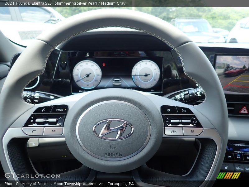 Shimmering Silver Pearl / Medium Gray 2021 Hyundai Elantra SEL