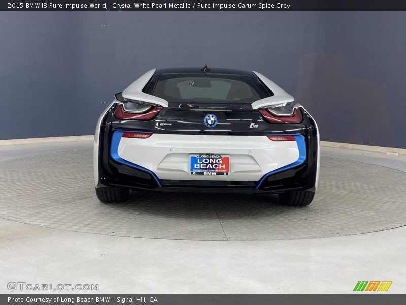 Crystal White Pearl Metallic / Pure Impulse Carum Spice Grey 2015 BMW i8 Pure Impulse World