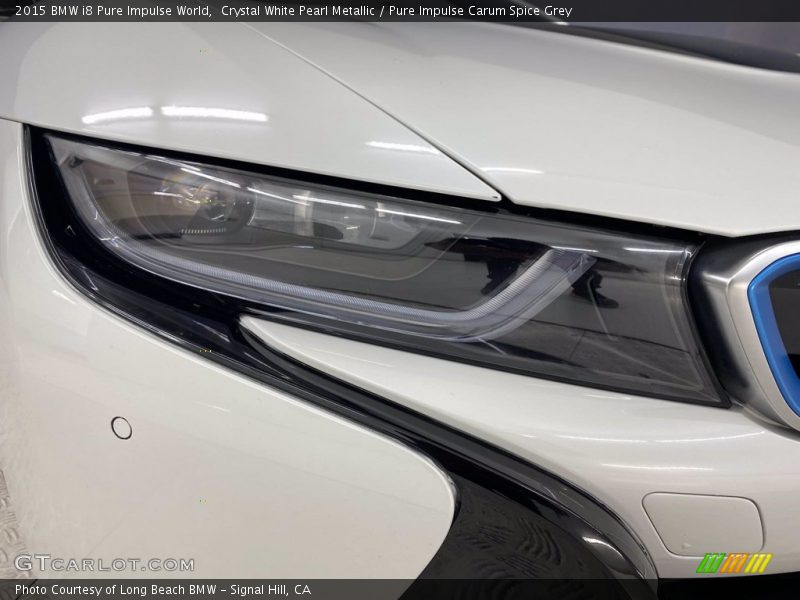Crystal White Pearl Metallic / Pure Impulse Carum Spice Grey 2015 BMW i8 Pure Impulse World