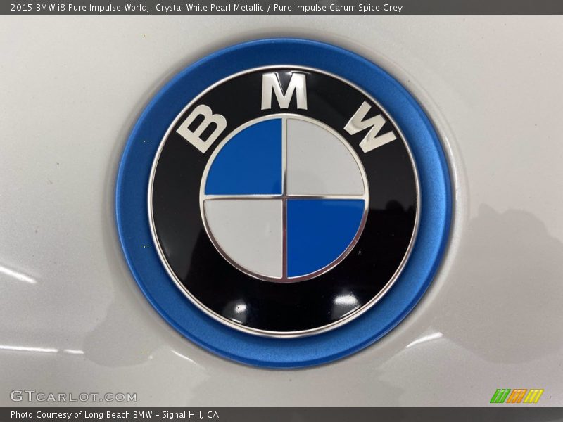 Crystal White Pearl Metallic / Pure Impulse Carum Spice Grey 2015 BMW i8 Pure Impulse World