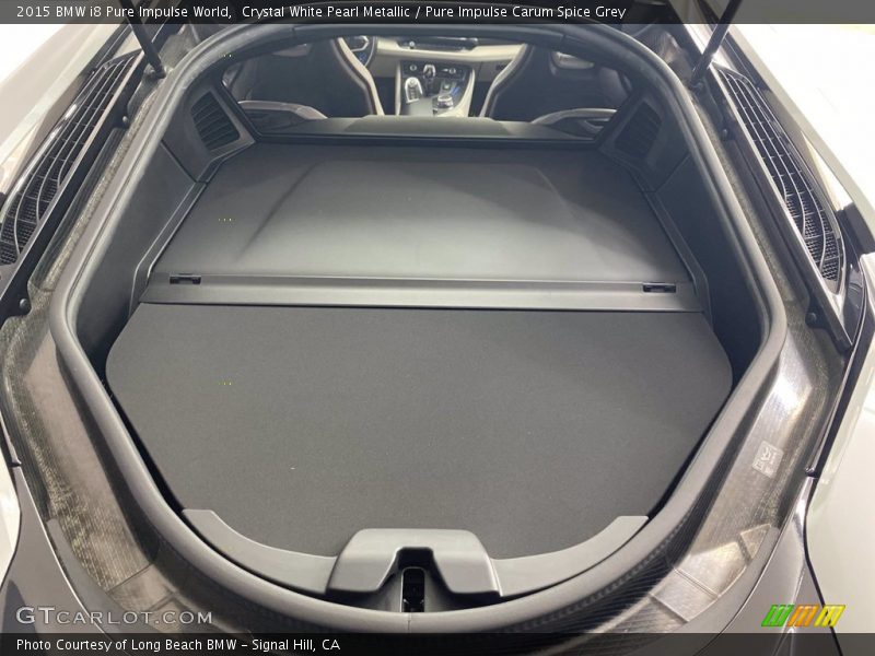 Crystal White Pearl Metallic / Pure Impulse Carum Spice Grey 2015 BMW i8 Pure Impulse World
