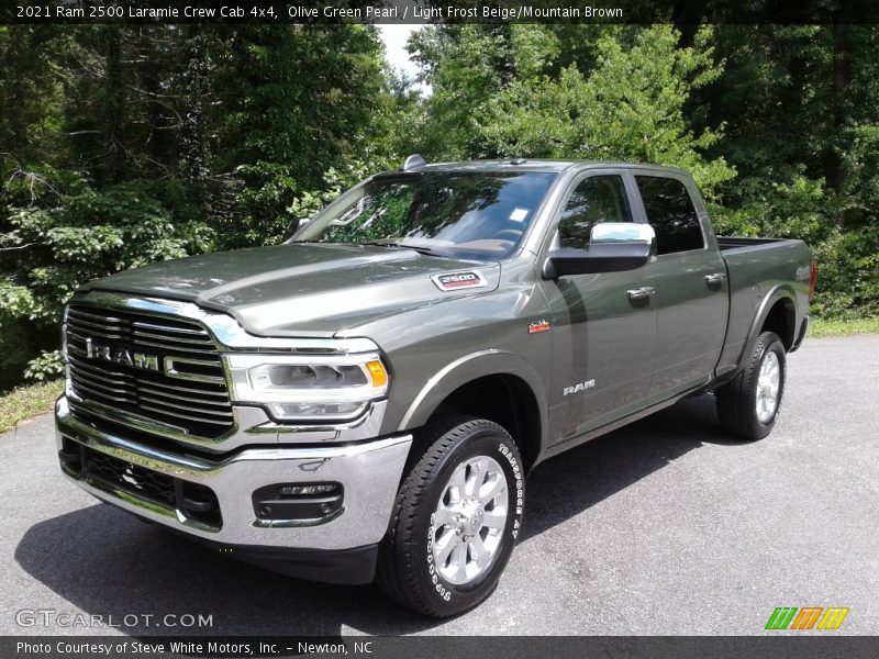 Olive Green Pearl / Light Frost Beige/Mountain Brown 2021 Ram 2500 Laramie Crew Cab 4x4