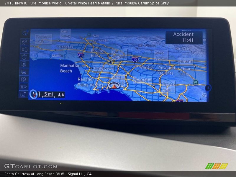 Crystal White Pearl Metallic / Pure Impulse Carum Spice Grey 2015 BMW i8 Pure Impulse World