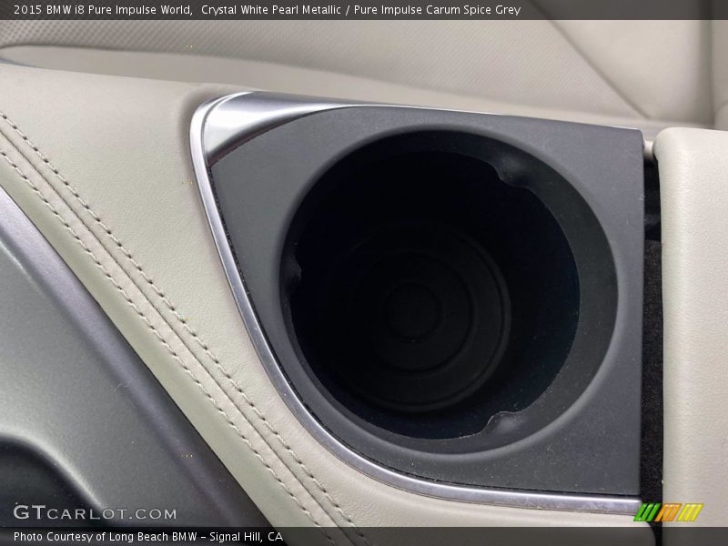Crystal White Pearl Metallic / Pure Impulse Carum Spice Grey 2015 BMW i8 Pure Impulse World