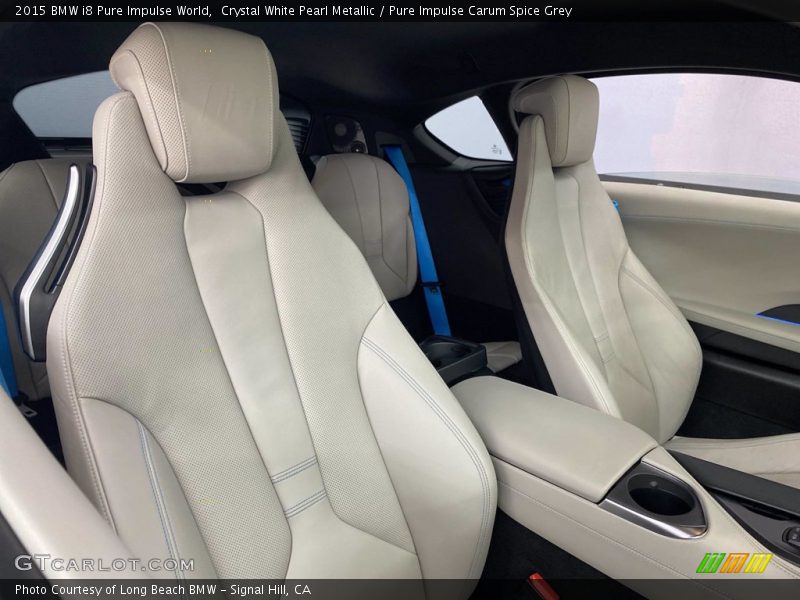 Crystal White Pearl Metallic / Pure Impulse Carum Spice Grey 2015 BMW i8 Pure Impulse World