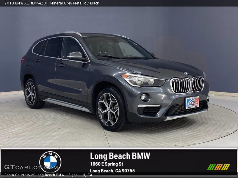 Mineral Grey Metallic / Black 2018 BMW X1 sDrive28i