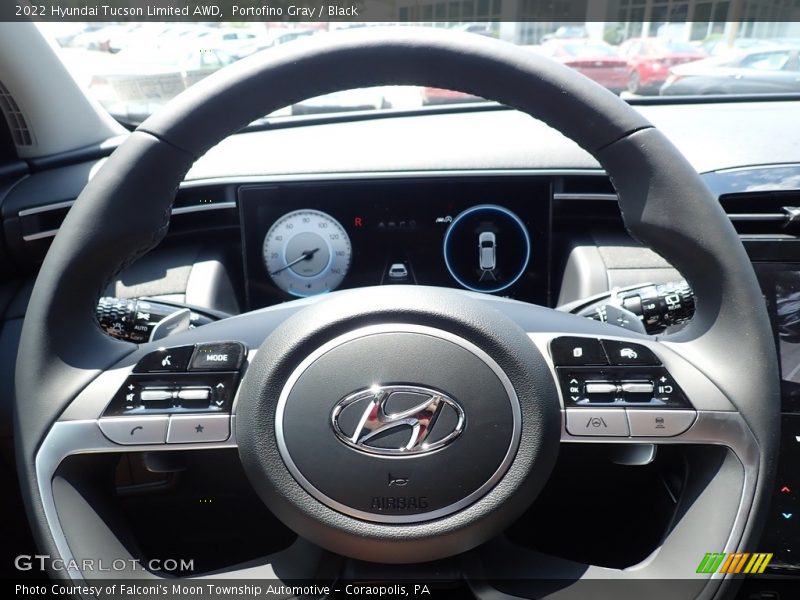 Portofino Gray / Black 2022 Hyundai Tucson Limited AWD