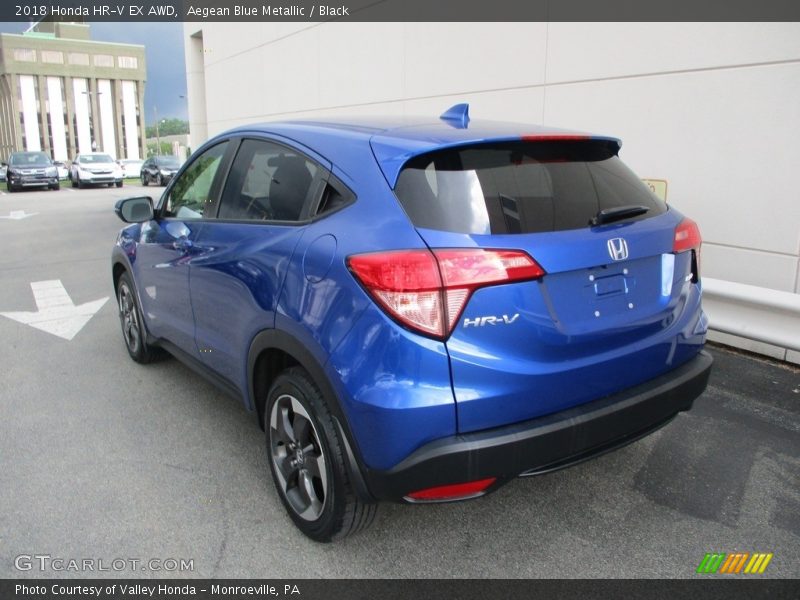 Aegean Blue Metallic / Black 2018 Honda HR-V EX AWD