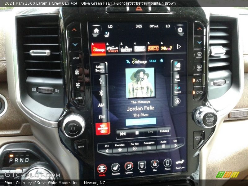 Controls of 2021 2500 Laramie Crew Cab 4x4