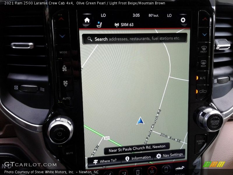 Navigation of 2021 2500 Laramie Crew Cab 4x4