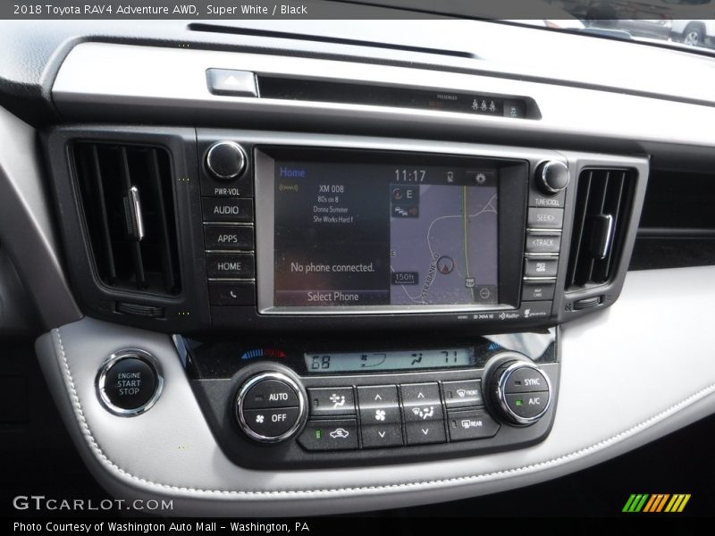 Super White / Black 2018 Toyota RAV4 Adventure AWD