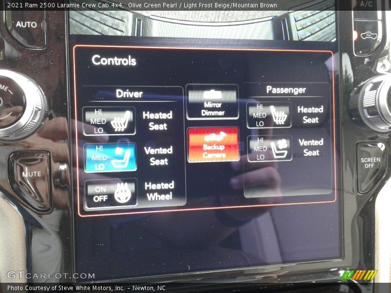 Controls of 2021 2500 Laramie Crew Cab 4x4