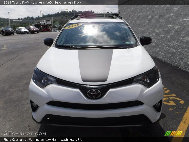 Super White / Black 2018 Toyota RAV4 Adventure AWD
