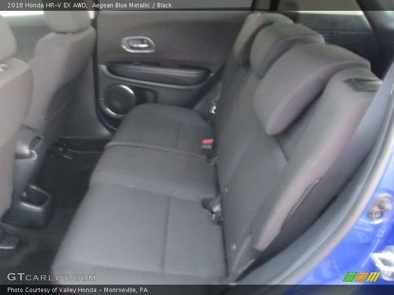 Aegean Blue Metallic / Black 2018 Honda HR-V EX AWD