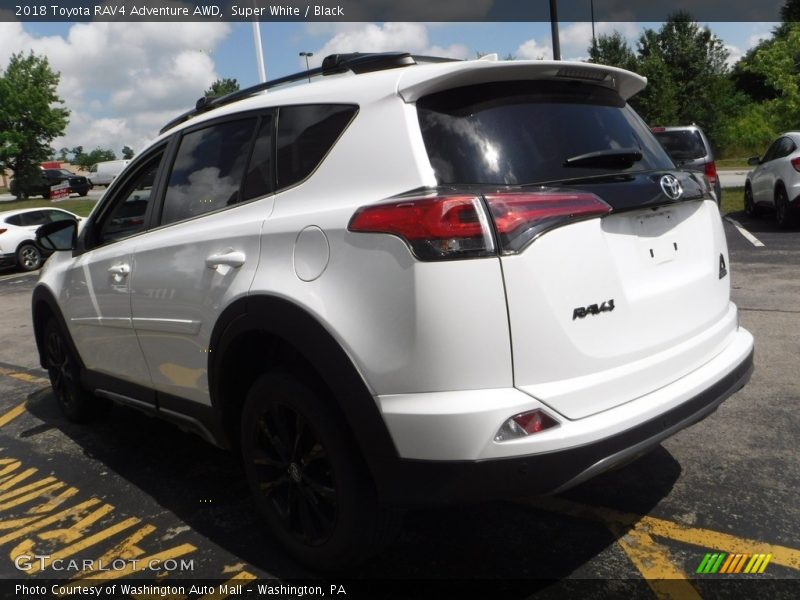 Super White / Black 2018 Toyota RAV4 Adventure AWD