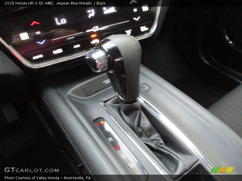Aegean Blue Metallic / Black 2018 Honda HR-V EX AWD