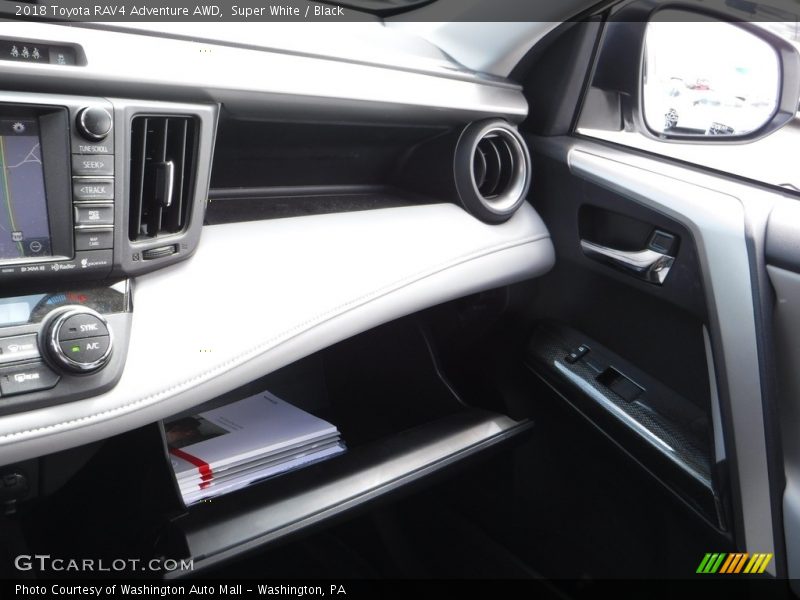 Super White / Black 2018 Toyota RAV4 Adventure AWD