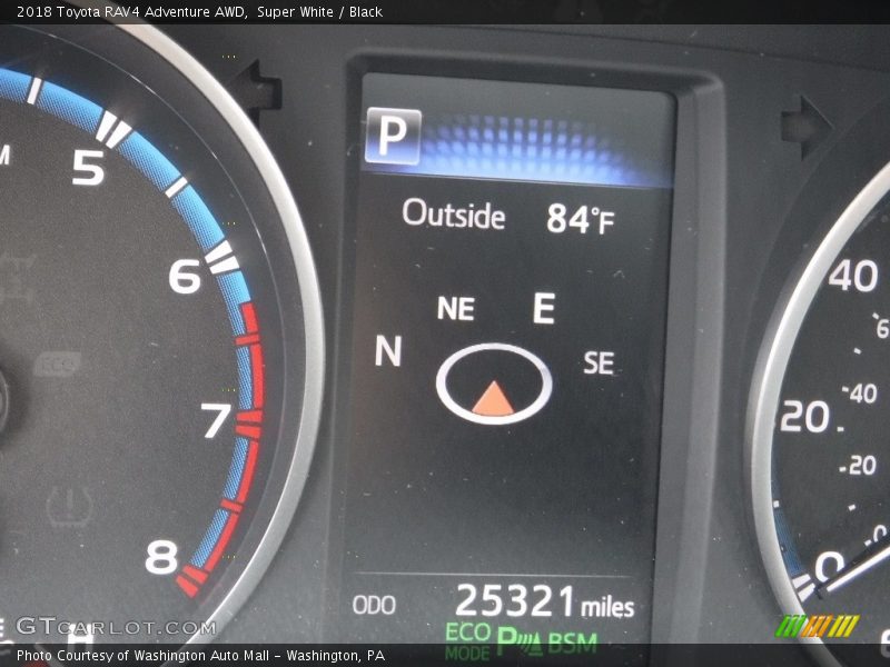 Super White / Black 2018 Toyota RAV4 Adventure AWD