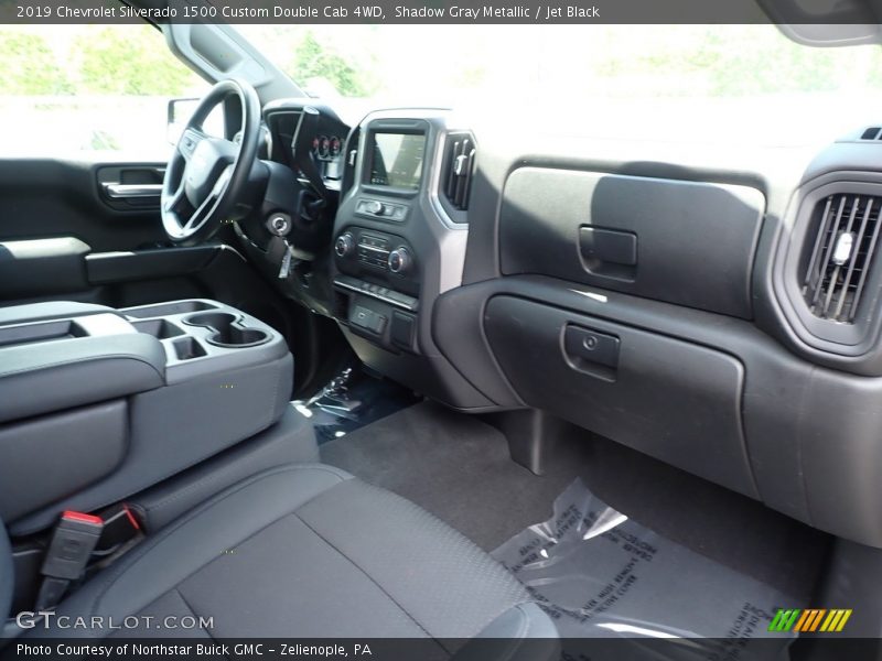 Shadow Gray Metallic / Jet Black 2019 Chevrolet Silverado 1500 Custom Double Cab 4WD