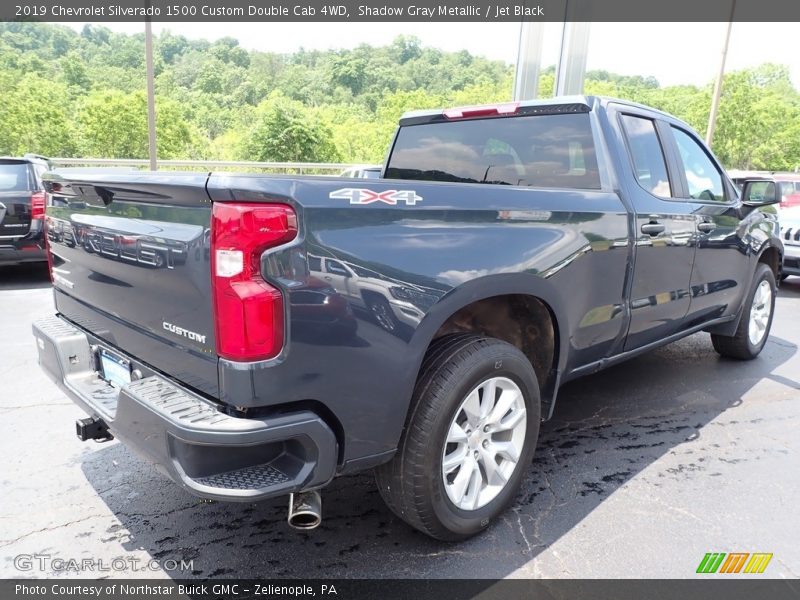 Shadow Gray Metallic / Jet Black 2019 Chevrolet Silverado 1500 Custom Double Cab 4WD
