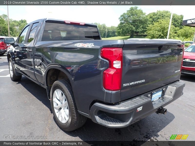 Shadow Gray Metallic / Jet Black 2019 Chevrolet Silverado 1500 Custom Double Cab 4WD