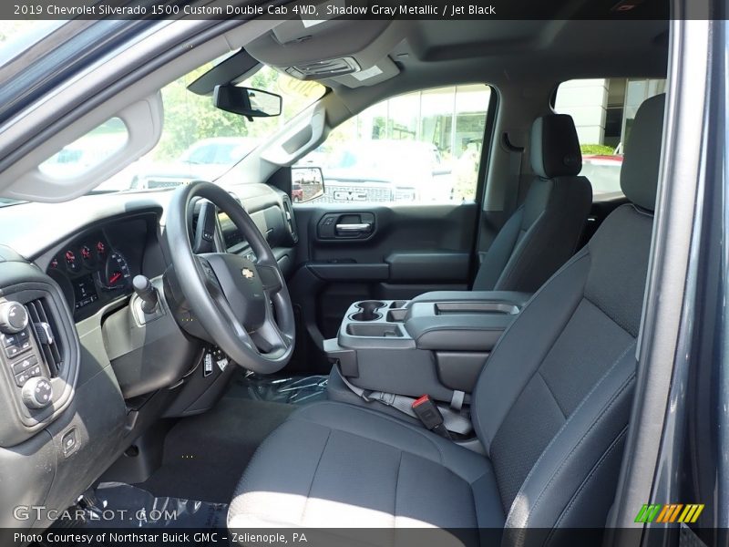 Shadow Gray Metallic / Jet Black 2019 Chevrolet Silverado 1500 Custom Double Cab 4WD