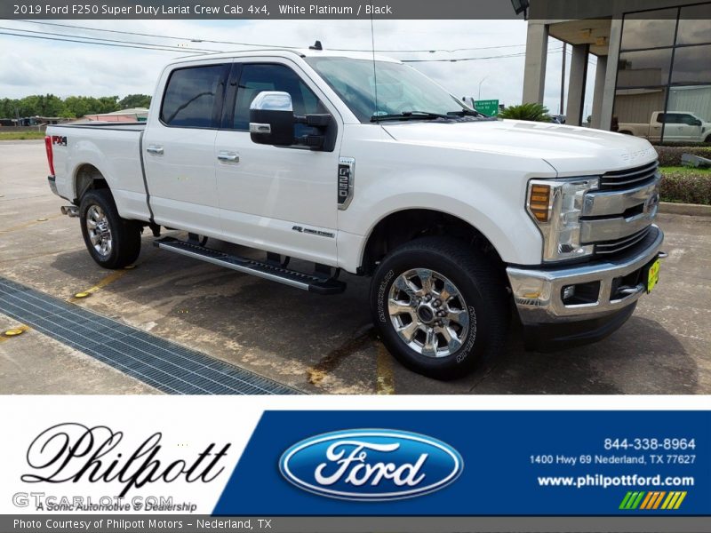 White Platinum / Black 2019 Ford F250 Super Duty Lariat Crew Cab 4x4