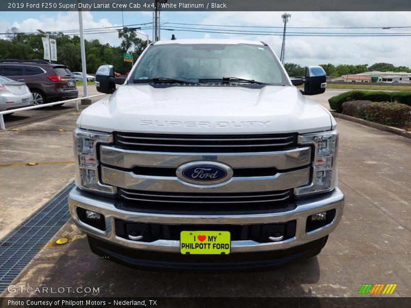White Platinum / Black 2019 Ford F250 Super Duty Lariat Crew Cab 4x4