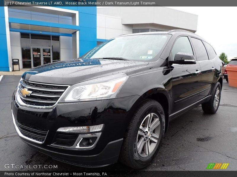 Mosaic Black Metallic / Dark Titanium/Light Titanium 2017 Chevrolet Traverse LT AWD