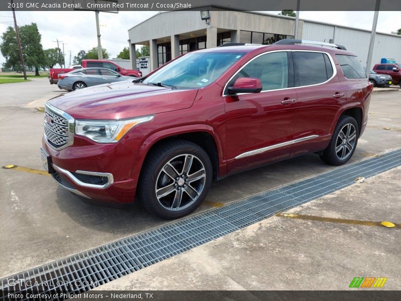 Crimson Red Tintcoat / Cocoa/Shale 2018 GMC Acadia Denali