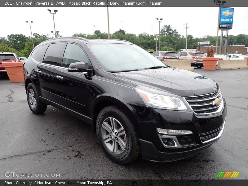 Mosaic Black Metallic / Dark Titanium/Light Titanium 2017 Chevrolet Traverse LT AWD