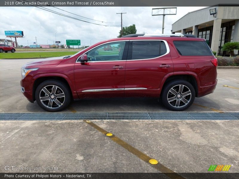 Crimson Red Tintcoat / Cocoa/Shale 2018 GMC Acadia Denali