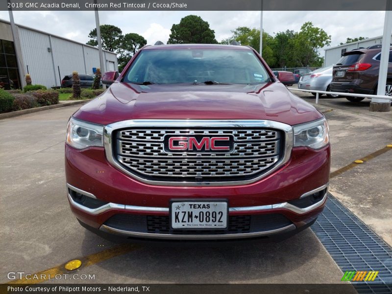 Crimson Red Tintcoat / Cocoa/Shale 2018 GMC Acadia Denali