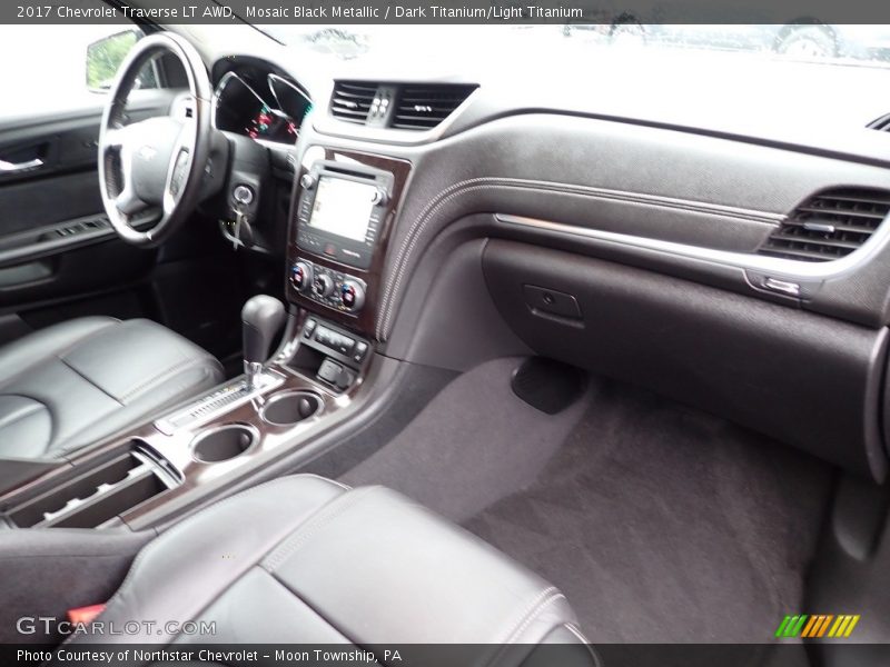 Mosaic Black Metallic / Dark Titanium/Light Titanium 2017 Chevrolet Traverse LT AWD