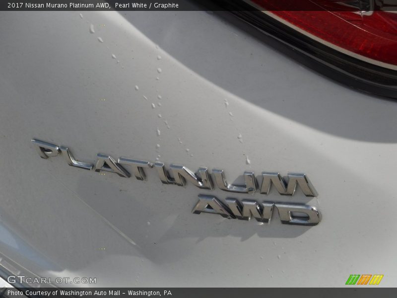 Pearl White / Graphite 2017 Nissan Murano Platinum AWD