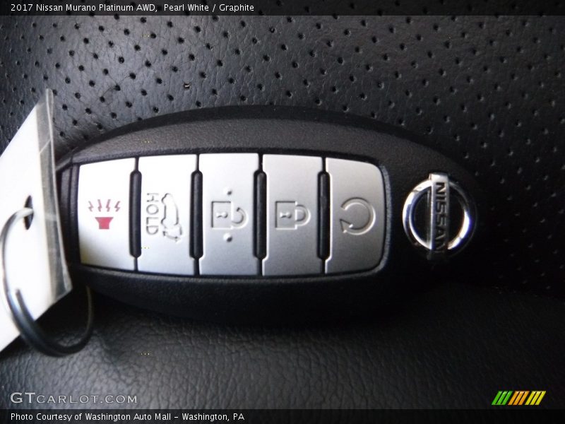 Pearl White / Graphite 2017 Nissan Murano Platinum AWD